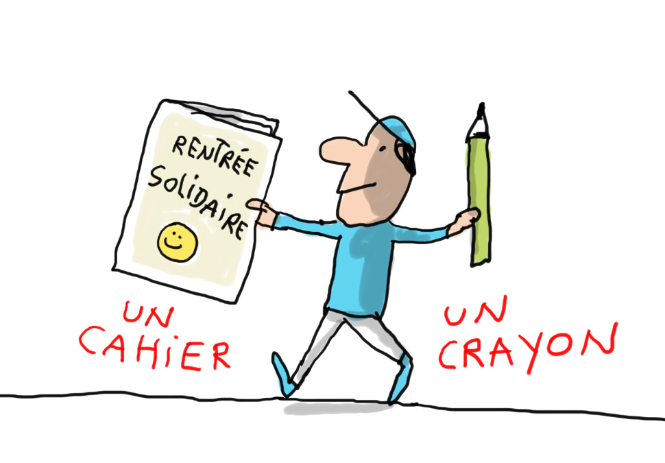 Dessin Un cahier un crayon – Jacques Azam