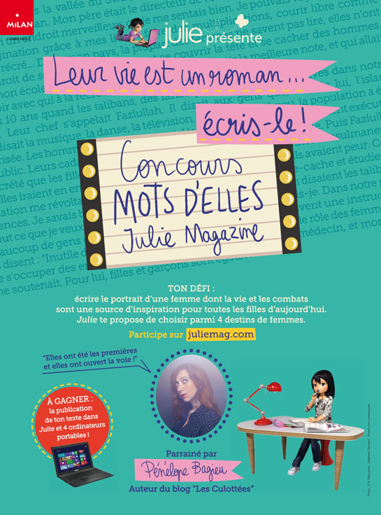 Affiche concours Mots d’elles – Julie Magazine